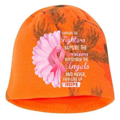 Support The Fighters Admire The Survivors Breast Cancer Kati - Camo Knit Beanie