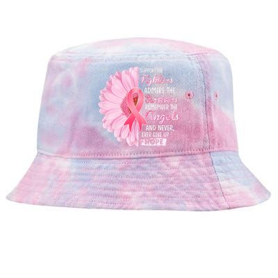 Support The Fighters Admire The Survivors Breast Cancer Tie-Dyed Bucket Hat