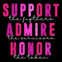 Support The Fighter Admire The Survivor Honor The Taken Cancer Awareness Zip Tote Bag