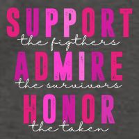 Support The Fighter Admire The Survivor Honor The Taken Cancer Awareness Vector Backpack