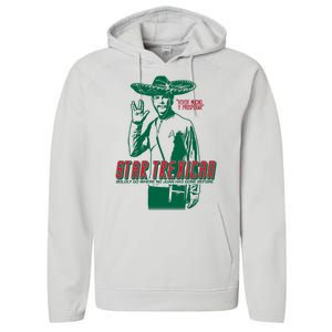 Star Trexican Funny Mexican Parody Prosperar Performance Fleece Hoodie