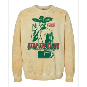 Star Trexican Funny Mexican Parody Prosperar Colorblast Crewneck Sweatshirt