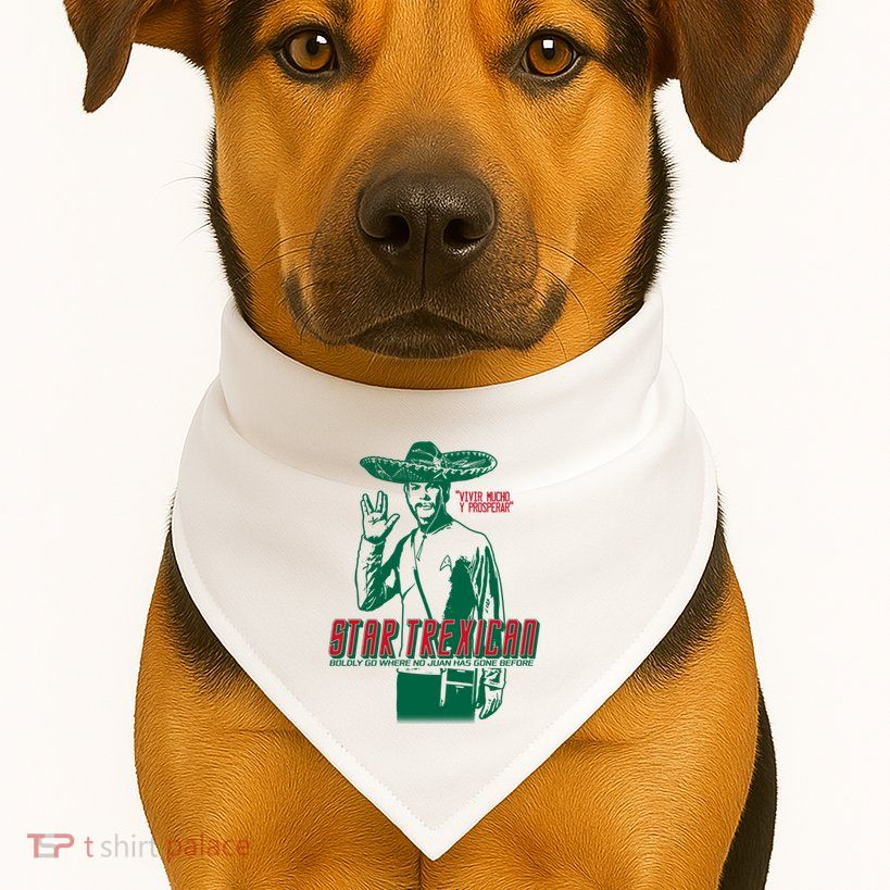 Star Trexican Funny Mexican Parody Prosperar USA-Made Doggie Bandana