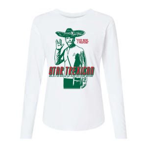 Star Trexican Funny Mexican Parody Prosperar Womens Cotton Relaxed Long Sleeve T-Shirt