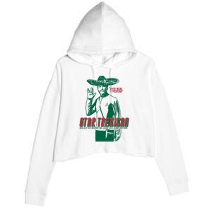 Star Trexican Funny Mexican Parody Prosperar Crop Fleece Hoodie