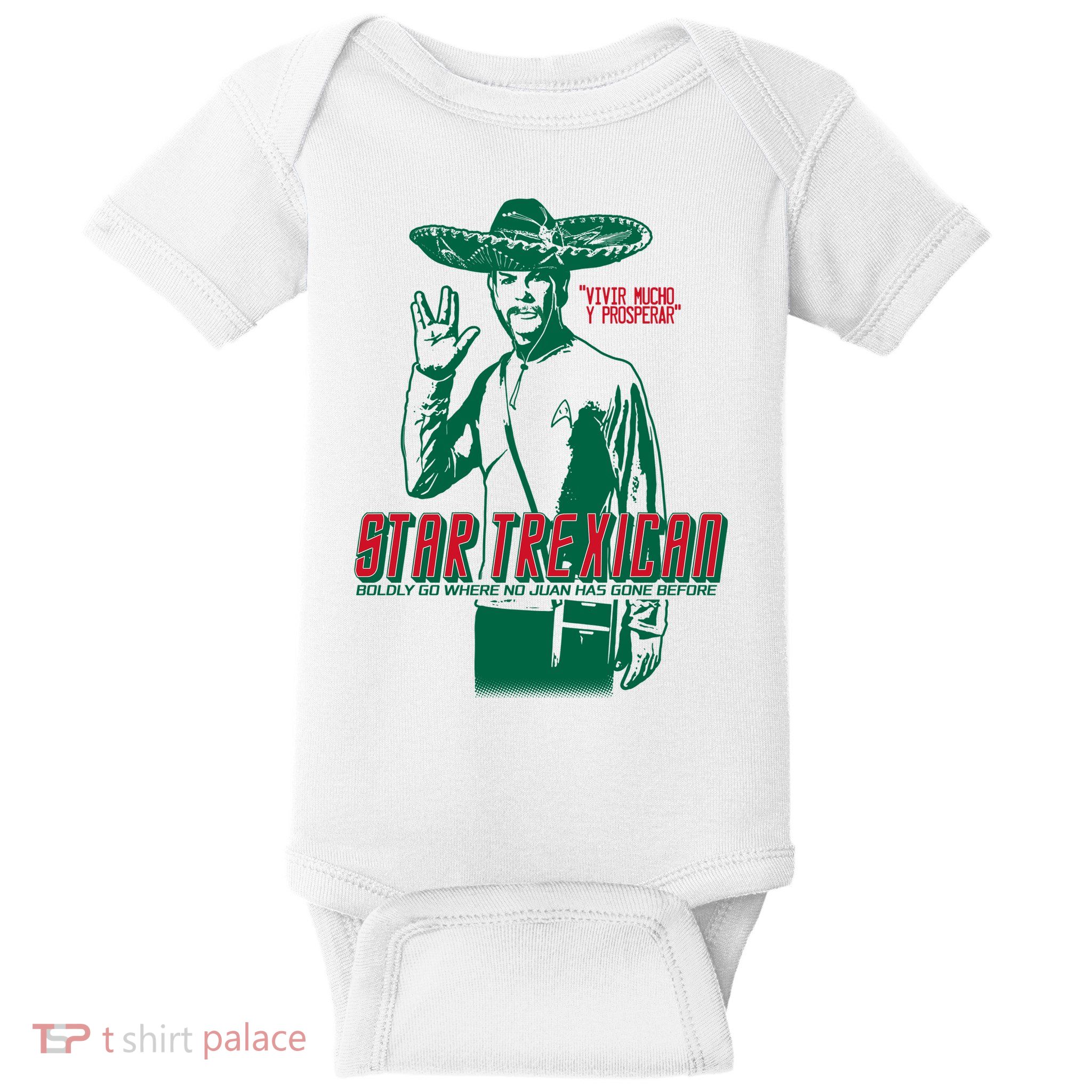Star Trexican Funny Mexican Parody Prosperar Baby Bodysuit