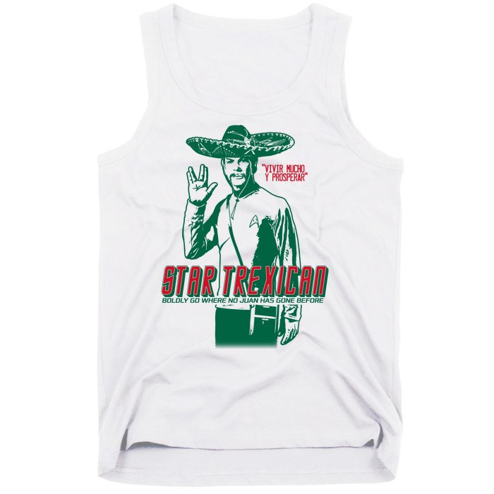 Star Trexican Funny Mexican Parody Prosperar Tank Top