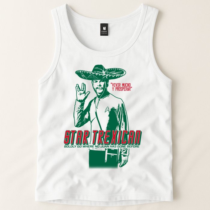 Star Trexican Funny Mexican Parody Prosperar Tank Top