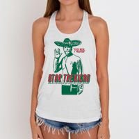 Star Trexican Funny Mexican Parody Prosperar Women's Knotted Racerback Tank