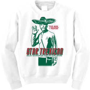 Star Trexican Funny Mexican Parody Prosperar Kids Sweatshirt