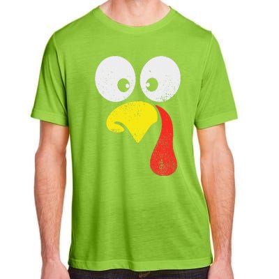 Silly Turkey Face Family Thanksgiving Dinner Gift Adult ChromaSoft Performance T-Shirt