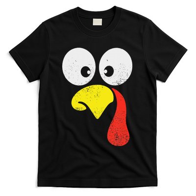 Silly Turkey Face Family Thanksgiving Dinner Gift T-Shirt