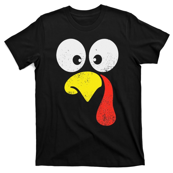 Silly Turkey Face Family Thanksgiving Dinner Gift T-Shirt