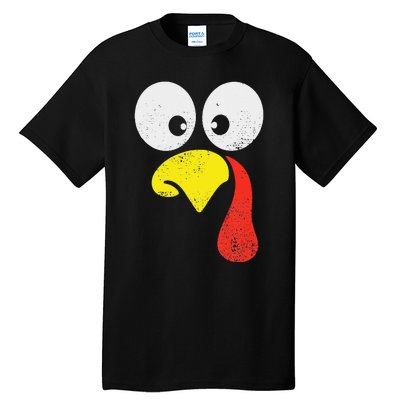 Silly Turkey Face Family Thanksgiving Dinner Gift Tall T-Shirt