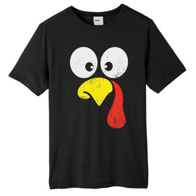 Silly Turkey Face Family Thanksgiving Dinner Gift Tall Fusion ChromaSoft Performance T-Shirt