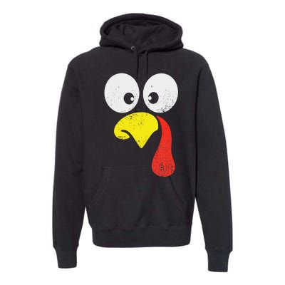 Silly Turkey Face Family Thanksgiving Dinner Gift Premium Hoodie