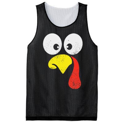 Silly Turkey Face Family Thanksgiving Dinner Gift Mesh Reversible Basketball Jersey Tank