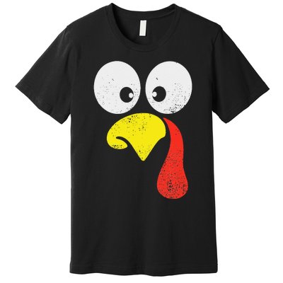 Silly Turkey Face Family Thanksgiving Dinner Gift Premium T-Shirt