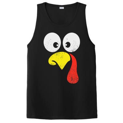 Silly Turkey Face Family Thanksgiving Dinner Gift PosiCharge Competitor Tank