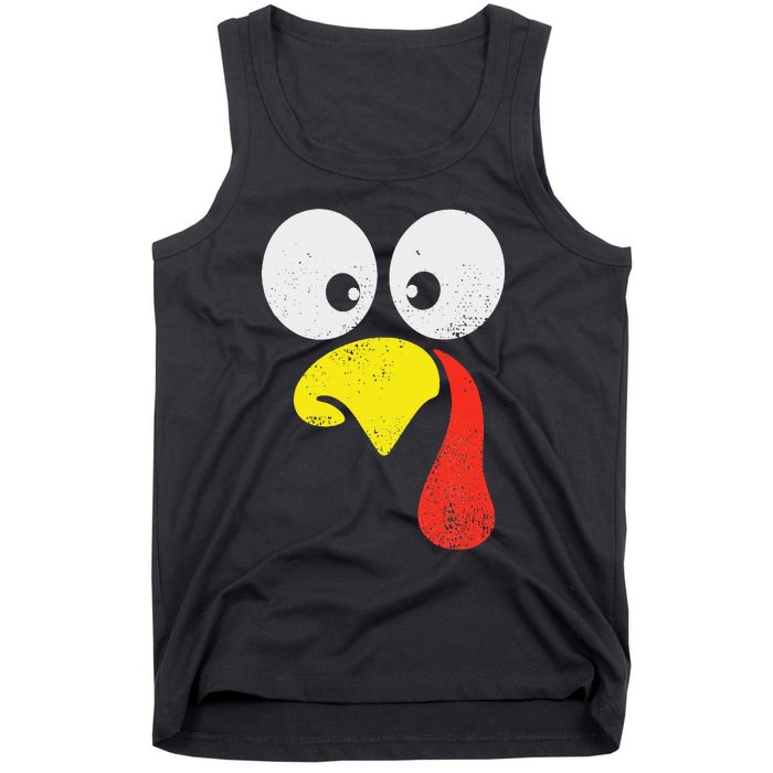 Silly Turkey Face Family Thanksgiving Dinner Gift Tank Top