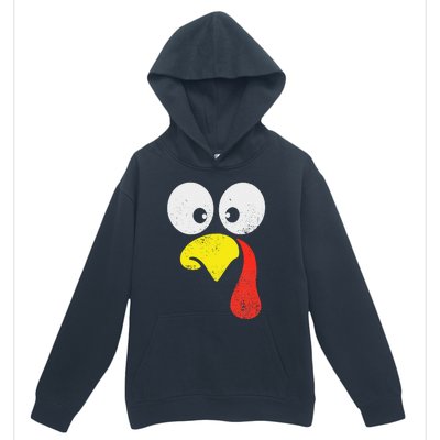 Silly Turkey Face Family Thanksgiving Dinner Gift Urban Pullover Hoodie