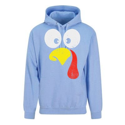 Silly Turkey Face Family Thanksgiving Dinner Gift Unisex Surf Hoodie