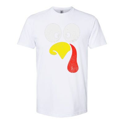 Silly Turkey Face Family Thanksgiving Dinner Gift Softstyle® CVC T-Shirt