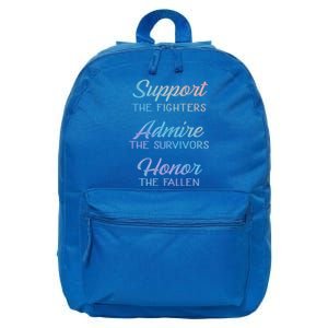 Support The Fighters Admire The Survivors Honor The Fallen Gift 16 in Basic Backpack