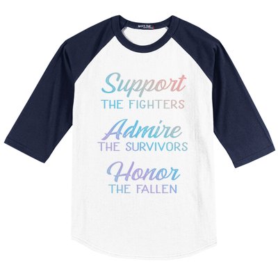 Support The Fighters Admire The Survivors Honor The Fallen Gift Baseball Sleeve Shirt