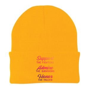 Support The Fighters Admire The Survivors Honor The Fallen Cute Gift Knit Cap Winter Beanie