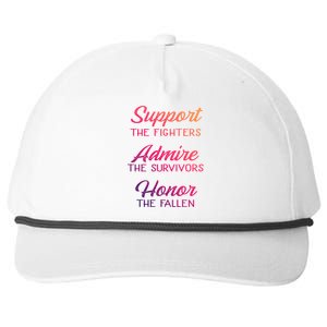 Support The Fighters Admire The Survivors Honor The Fallen Cute Gift Snapback Five-Panel Rope Hat