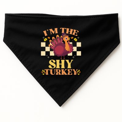 Shy Turkey Funny Matching Thanksgiving Outfit Family Couple USA-Made Doggie Bandana