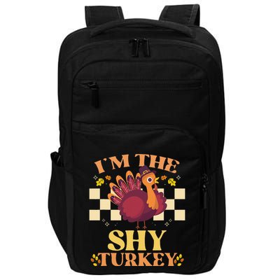 Shy Turkey Funny Matching Thanksgiving Outfit Family Couple Impact Tech Backpack