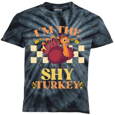 Shy Turkey Funny Matching Thanksgiving Outfit Family Couple Kids Tie-Dye T-Shirt