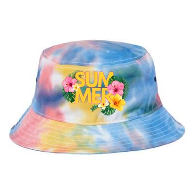 Summer Tropical Floral Tie Dye Newport Bucket Hat