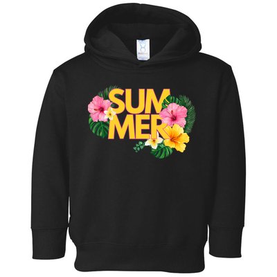 Summer Tropical Floral Toddler Hoodie