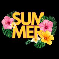 Summer Tropical Floral Zip Tote Bag