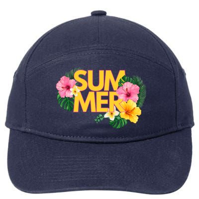 Summer Tropical Floral 7-Panel Snapback Hat