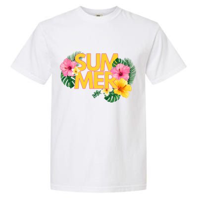 Summer Tropical Floral Garment-Dyed Heavyweight T-Shirt