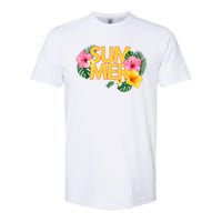 Summer Tropical Floral Softstyle CVC T-Shirt