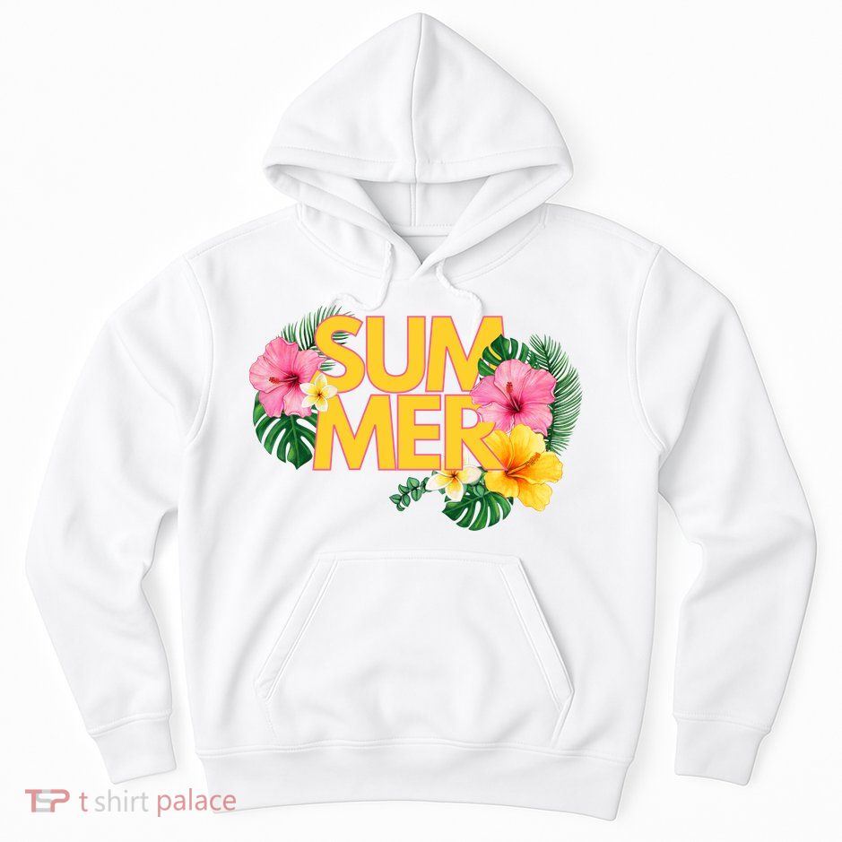 Summer Tropical Floral Hoodie