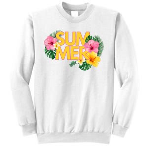 Summer Tropical Floral Sweatshirt