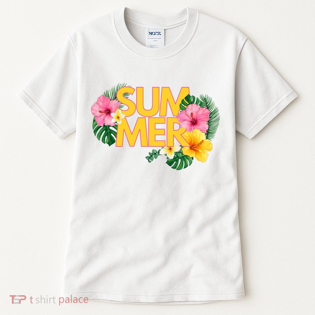 Summer Tropical Floral Tall T-Shirt