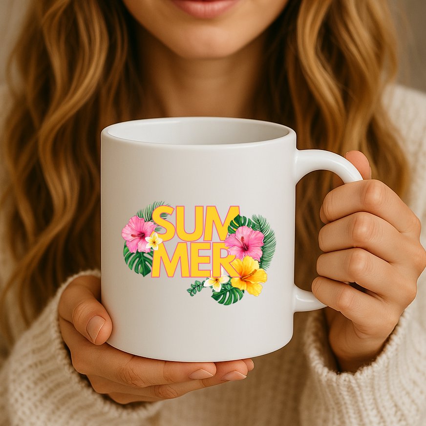 Summer Tropical Floral Mug