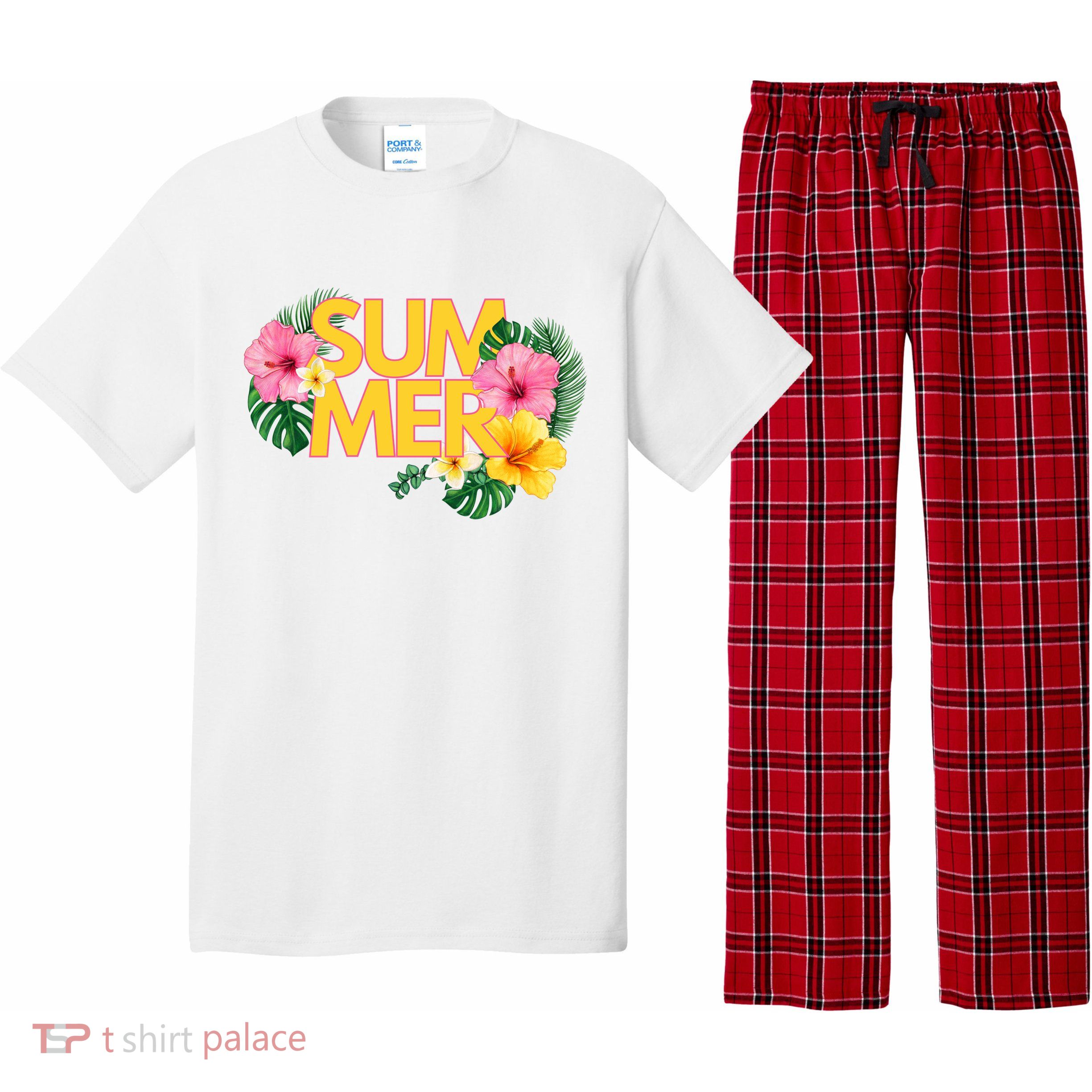 Summer Tropical Floral Pajama Set