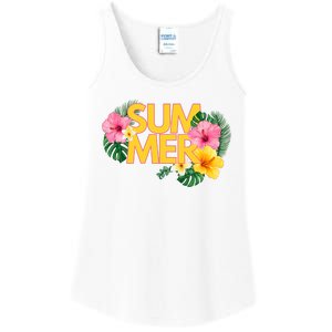 Summer Tropical Floral Ladies Essential Tank