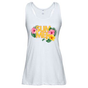 Summer Tropical Floral Ladies Essential Flowy Tank