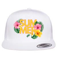 Summer Tropical Floral Flatbill Hat