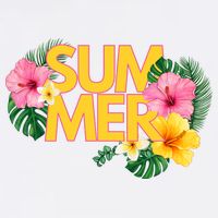 Summer Tropical Floral Flatbill Hat