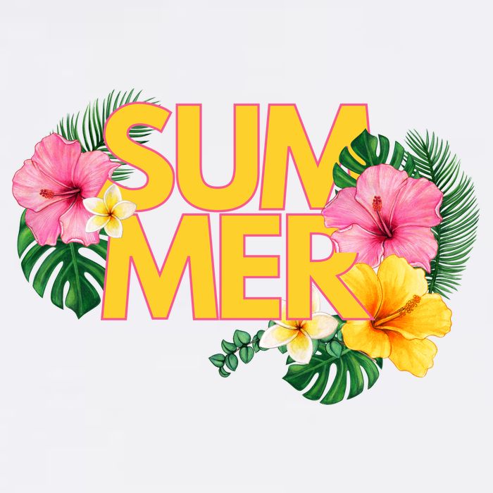 Summer Tropical Floral Flatbill Hat